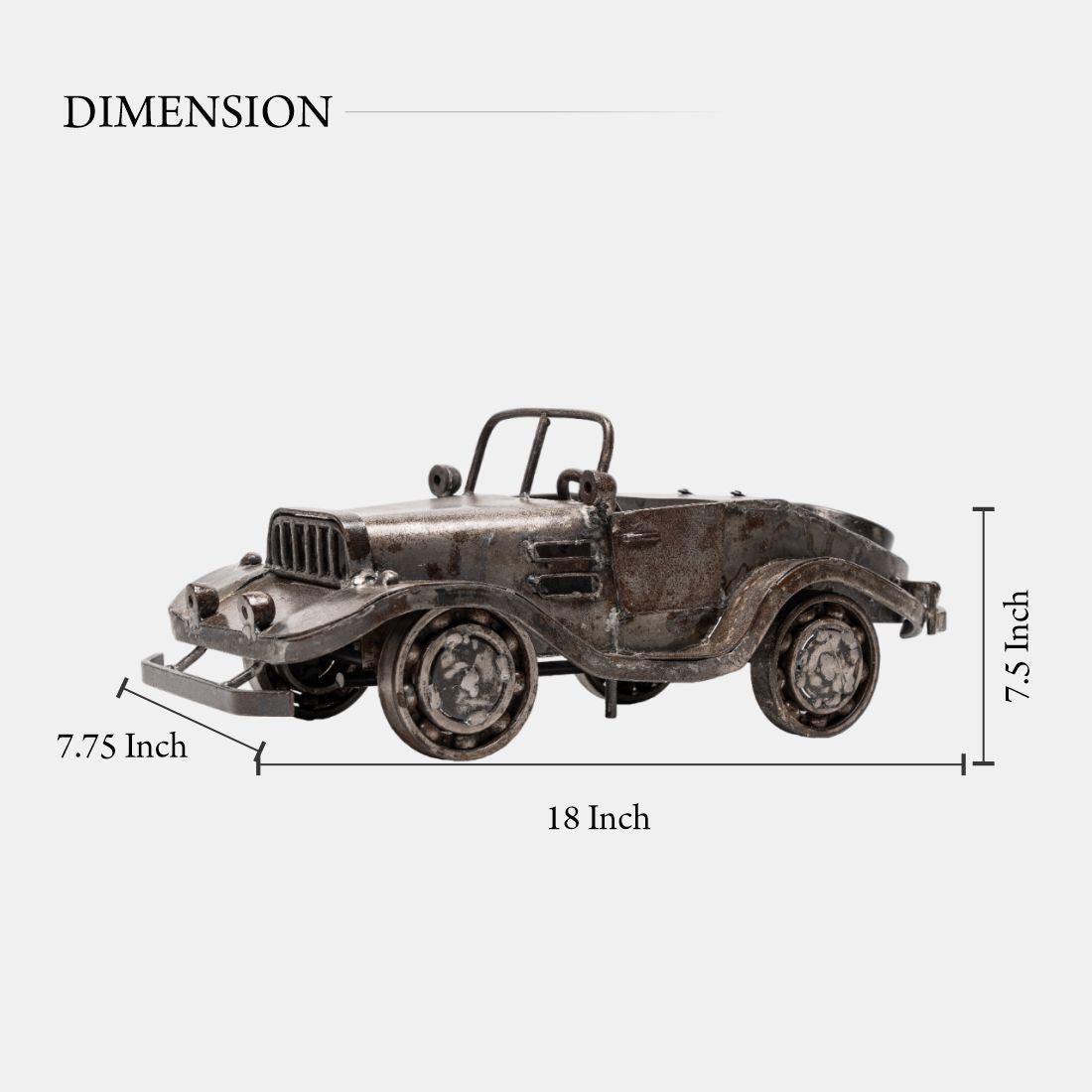 Rustic Metal Vintage Car For Your Home Kitchen Dining Table, Tabletop And Storage Decor