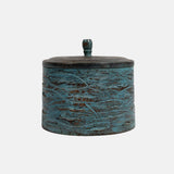 Hand-Carved Old Teak Wooden Pot