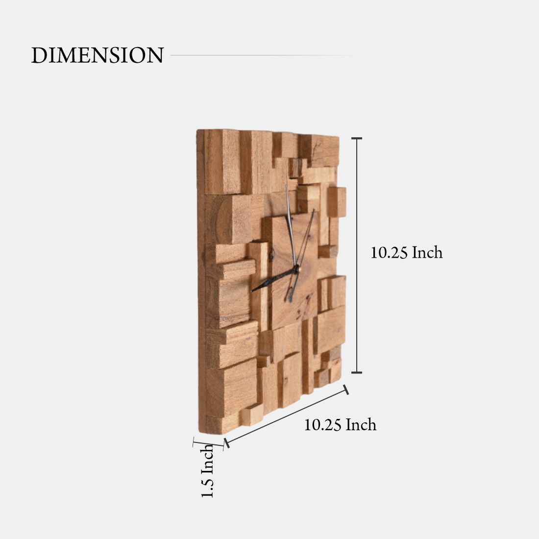 Sandblasted Acacia Natural Wood Wall Clock
