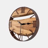 Acacia Wood And Rustic Metal Finish Wall clock