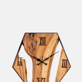 Acacia Wood And Rustic Iron Finish Wall Clock