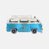 Vintage Blue And White Metal Finish Wolks Vegan Ambulance