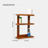 Mango Wood Light Brown Wall Mount Shelf