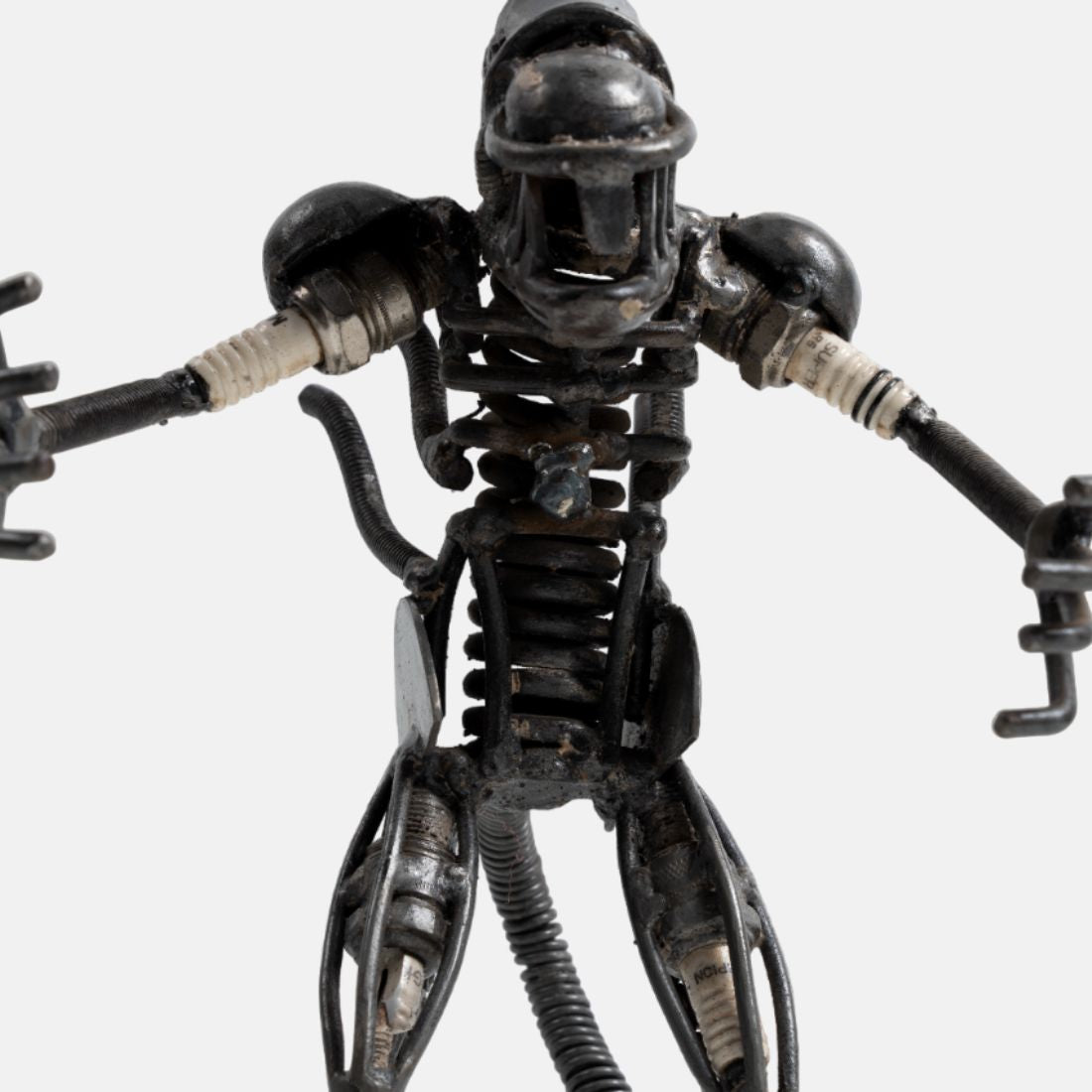 Alien Modern Home Decor Sculpture Recycled Handcrafted Metal art and Natural Iron Finish