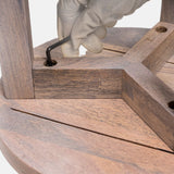Mango Wood Smoke White Side Table