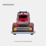 Rustic And Red Metal Finish Vintage Truck