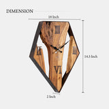 Acacia Wood And Rustic Iron Finish Wall Clock