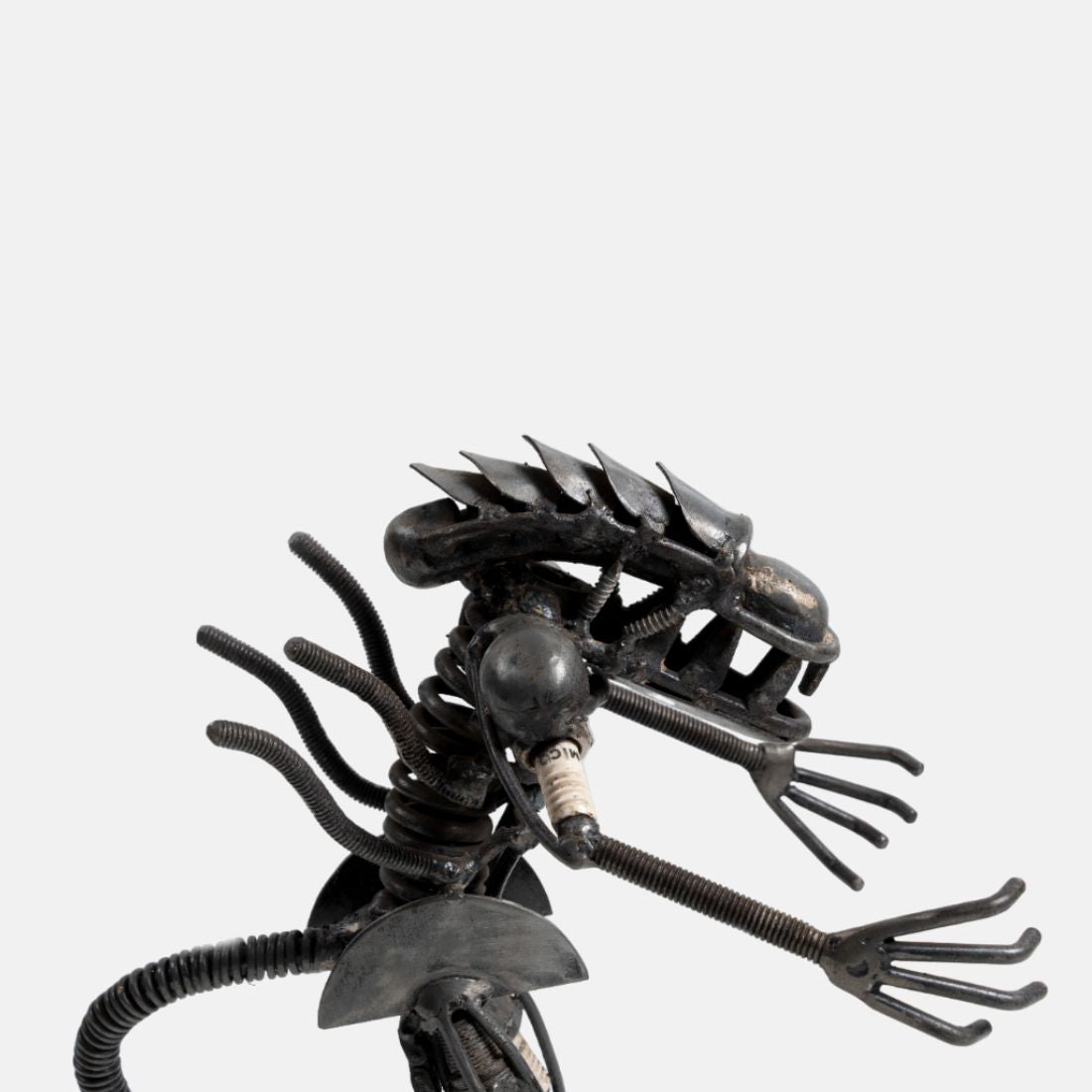 Alien Modern Home Decor Sculpture Recycled Handcrafted Metal art and Natural Iron Finish