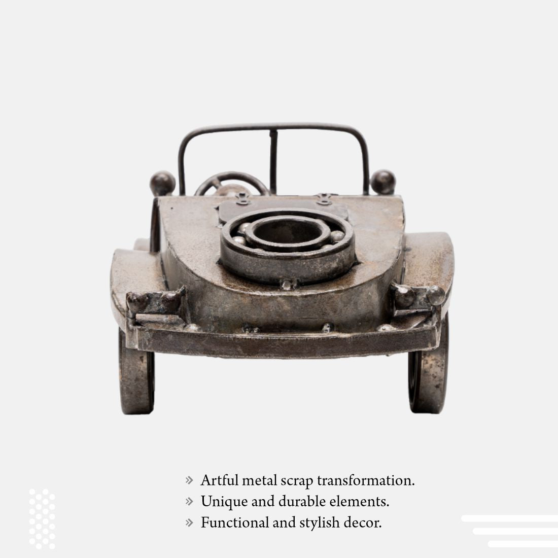 Rustic Metal Vintage Car For Your Home Kitchen Dining Table, Tabletop And Storage Decor