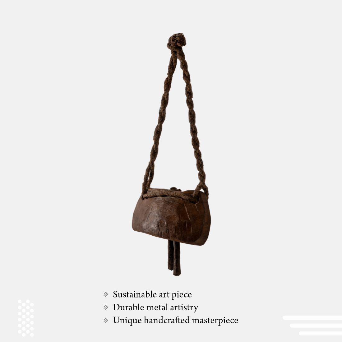 Natural Old Teak Wood Cow Bell Used In Acient Times