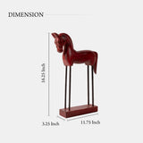 Old Teak Wood Old Indian Decorative Horse