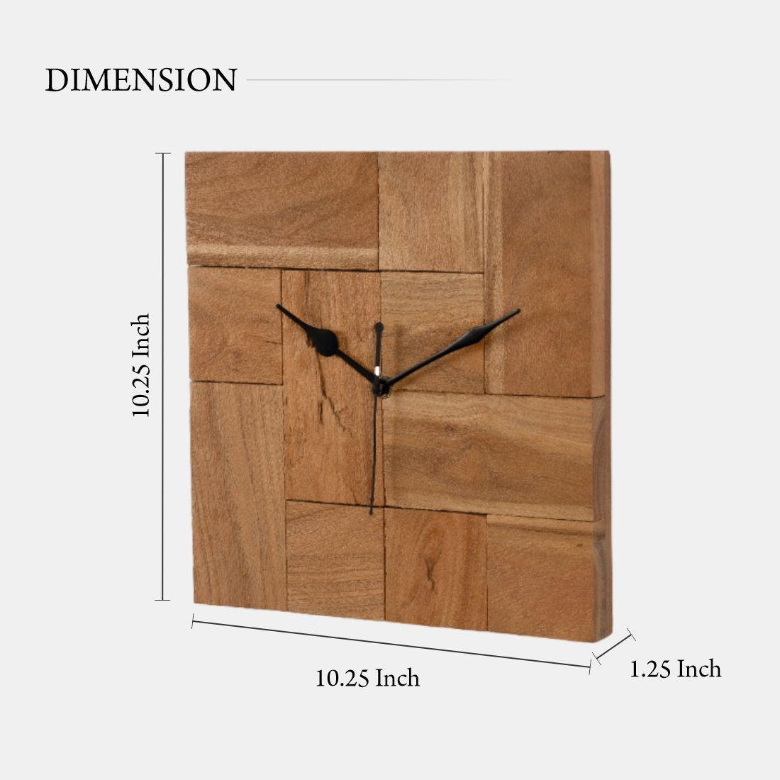 Natural Wood Finish Wall Clock