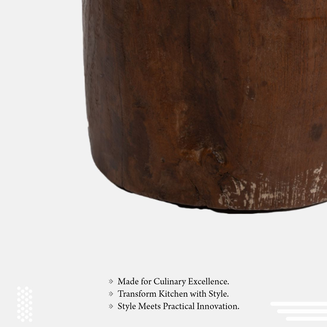 Old indian Barte pot made up of Old Teak Wood
