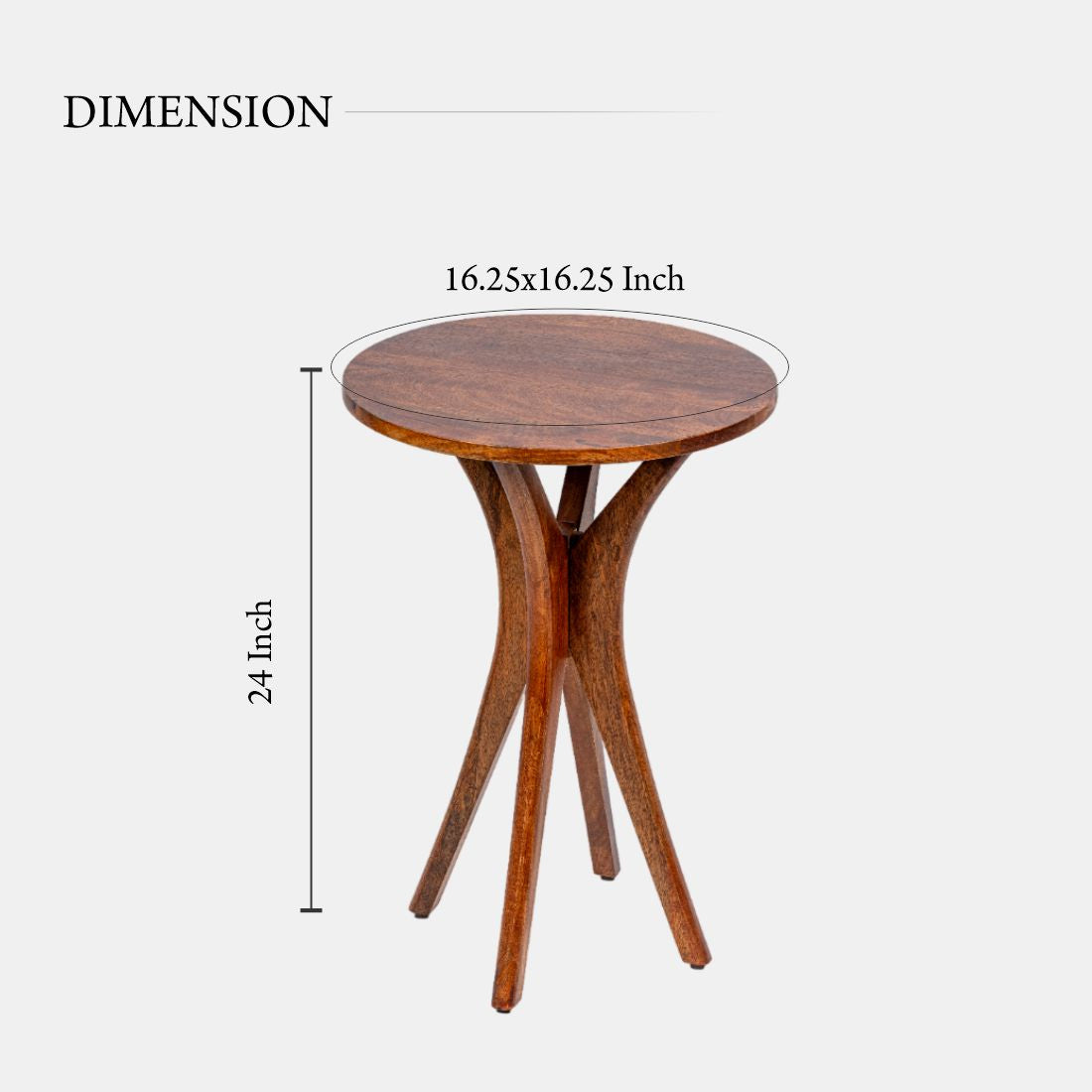 Mango Wood Honey Brown Side Table Easy to Build