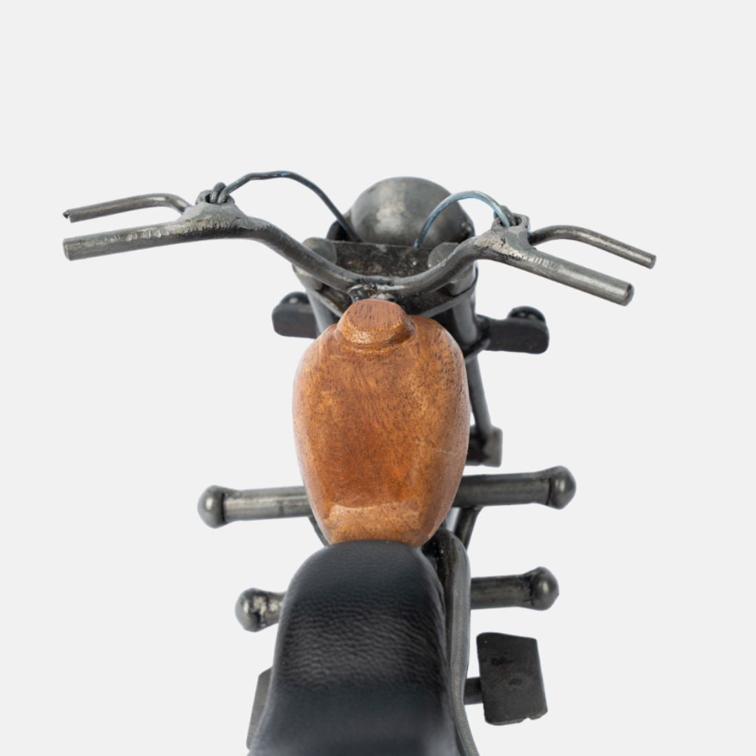 Natural Metal Finish Decorative Bike