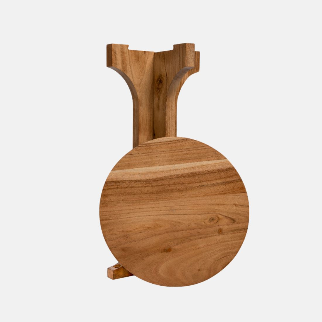 Acacia Natural Wood Finish Side Table