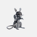 Paper Weight Made Up Of Recycled Metal shape Of A Mouse.