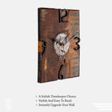Iron And Old Reclaimed Colourful Wood Wall Clock