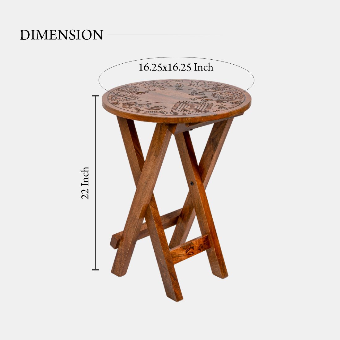 Mango Wood Honey Brown Side Table