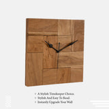 Natural Wood Finish Wall Clock