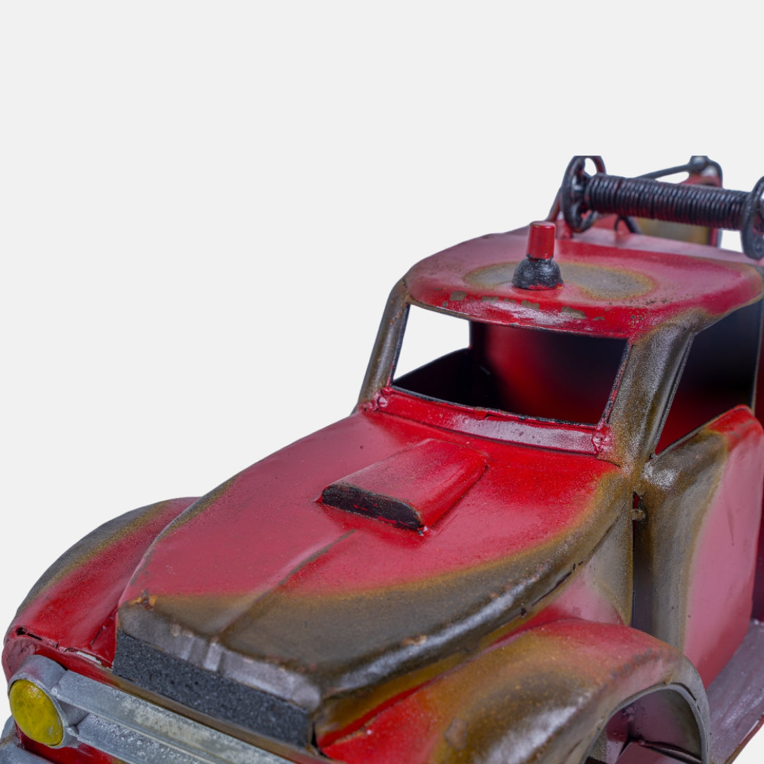 Rustic And Red Metal Finish Vintage Truck