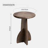 Water Base Black Mango Wood Finish Side Table