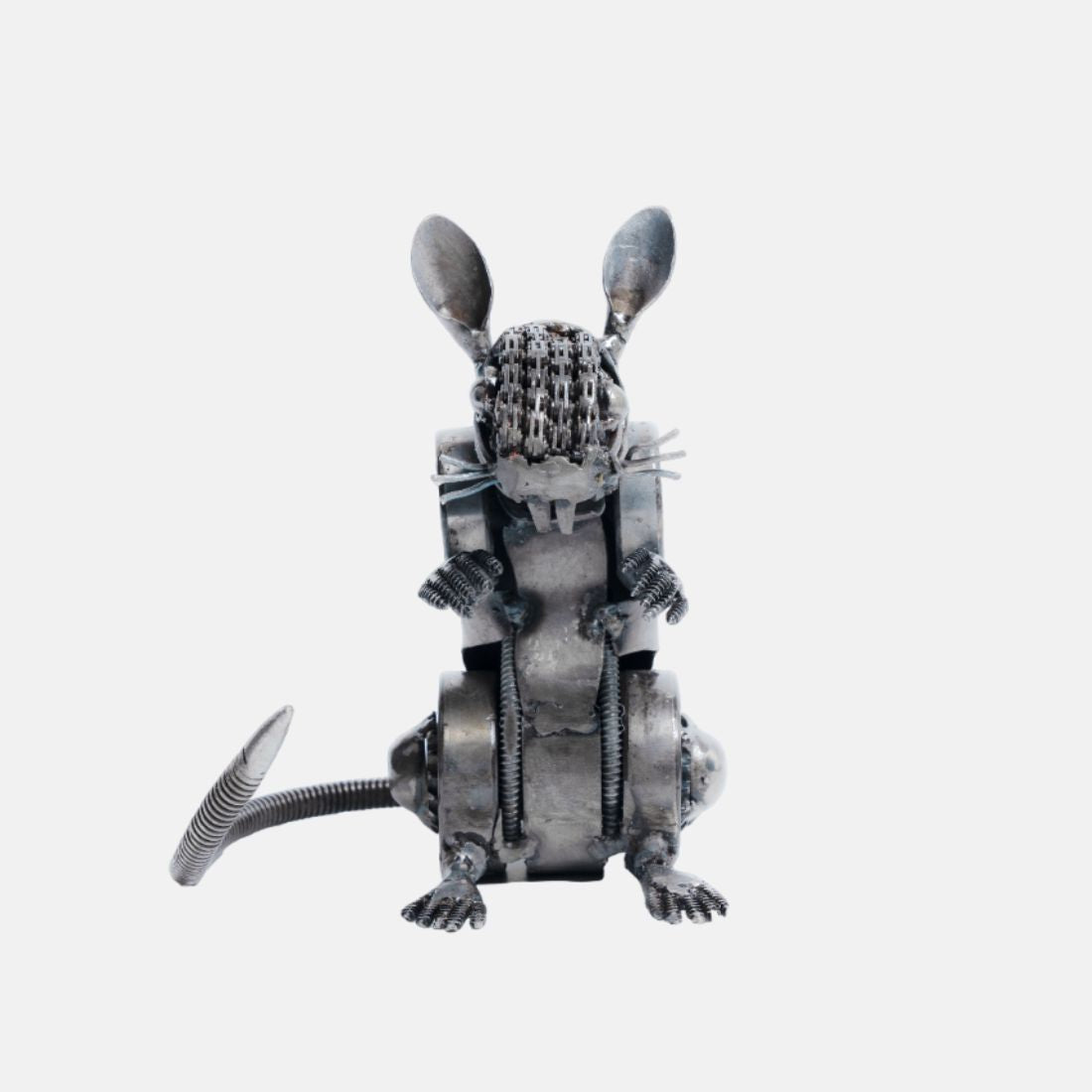 Paper Weight Made Up Of Recycled Metal shape Of A Mouse.