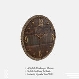 Wall Clock Made Up Of Old Reclaimed Colourful Wood