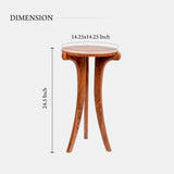 Honey Brown Mango Wood Finish Side Table Easy to Build