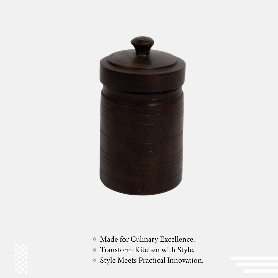 Old Teak Wood Vintage Butter Pot