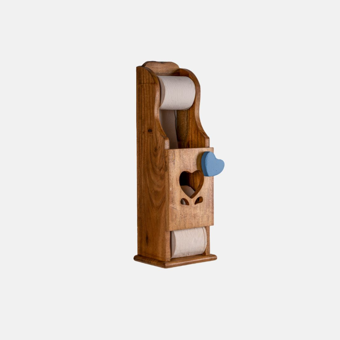 Acacia Wood Wall Mount Toilet Paper Roll Holder