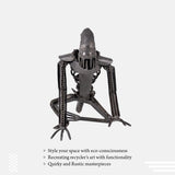 Alien Modern Home Decor Sculpture Recycled Handcrafted Metal art and Iron Finish