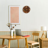 Wall Clock Made Up Of Old Reclaimed Colourful Wood