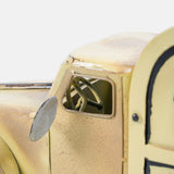 Vintage Distress White Metal Finish Garbage Truck Storage