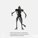 Alien Modern Home Decor Sculpture Recycled Handcrafted Metal art and Natural Iron Finish