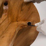 Acacia Natural Wood Finish Side Table