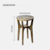 Mango Wood Light Walnut Wood Finish Side Table