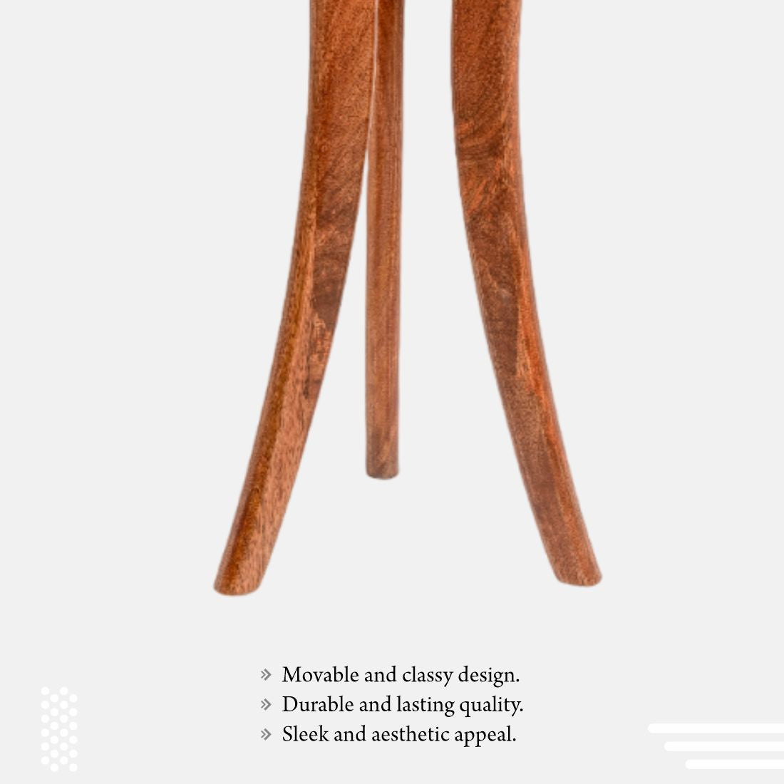 Honey Brown Mango Wood Finish Side Table Easy to Build