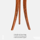 Honey Brown Mango Wood Finish Side Table Easy to Build