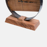Natural Wood And Metal Finish Table Clock