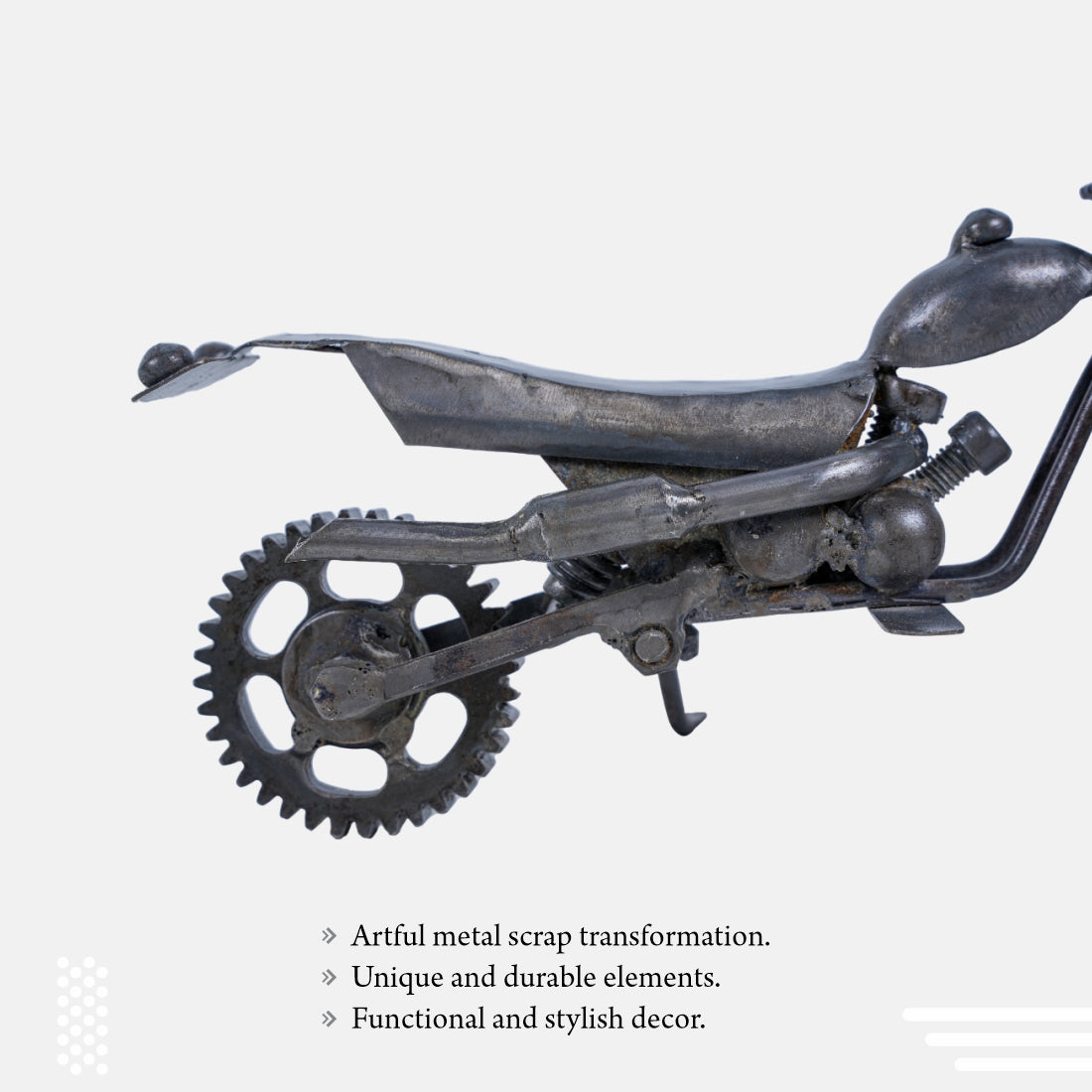 Beautiful Decorative Bike Made Up Of Recycled Metal Sheets, Gears & Bolts