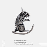 Paper Weight Made Up Of Recycled Metal shape Of A Mouse.