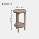 Mango Wood Smoke White Side Table