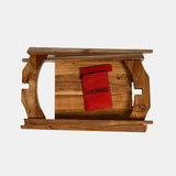 Acacia Natural Wood Side Table