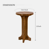 Acacia Natural Wood Finish Side Table