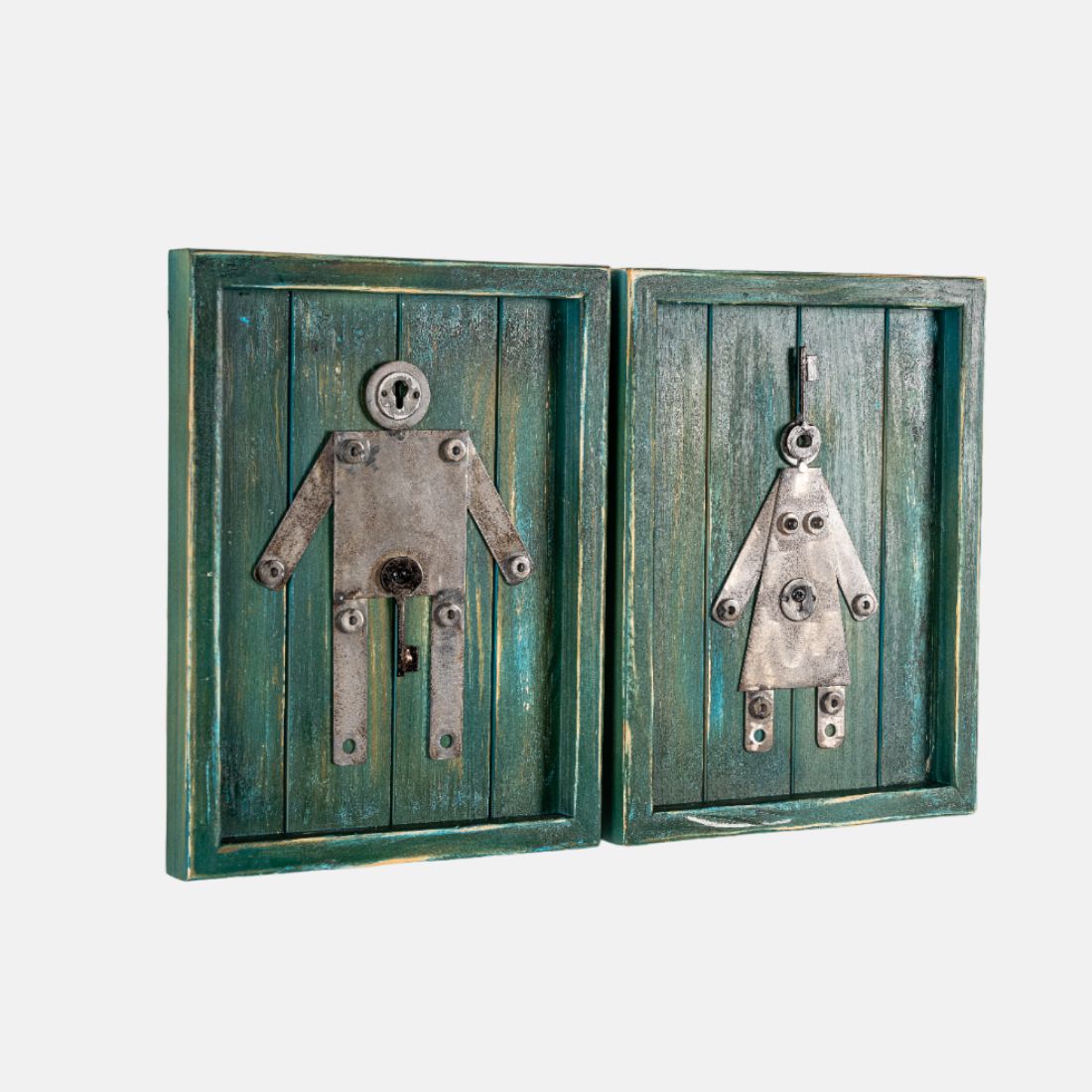 Toilet Sign Boards Madeup Of Recycled Wood