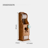Acacia Wood Wall Mount Toilet Paper Roll Holder