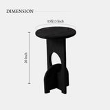 Black Sand Blasted Mango Wood Side Table