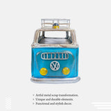 Vintage Blue And White Metal Finish Wolks Vegan Ambulance
