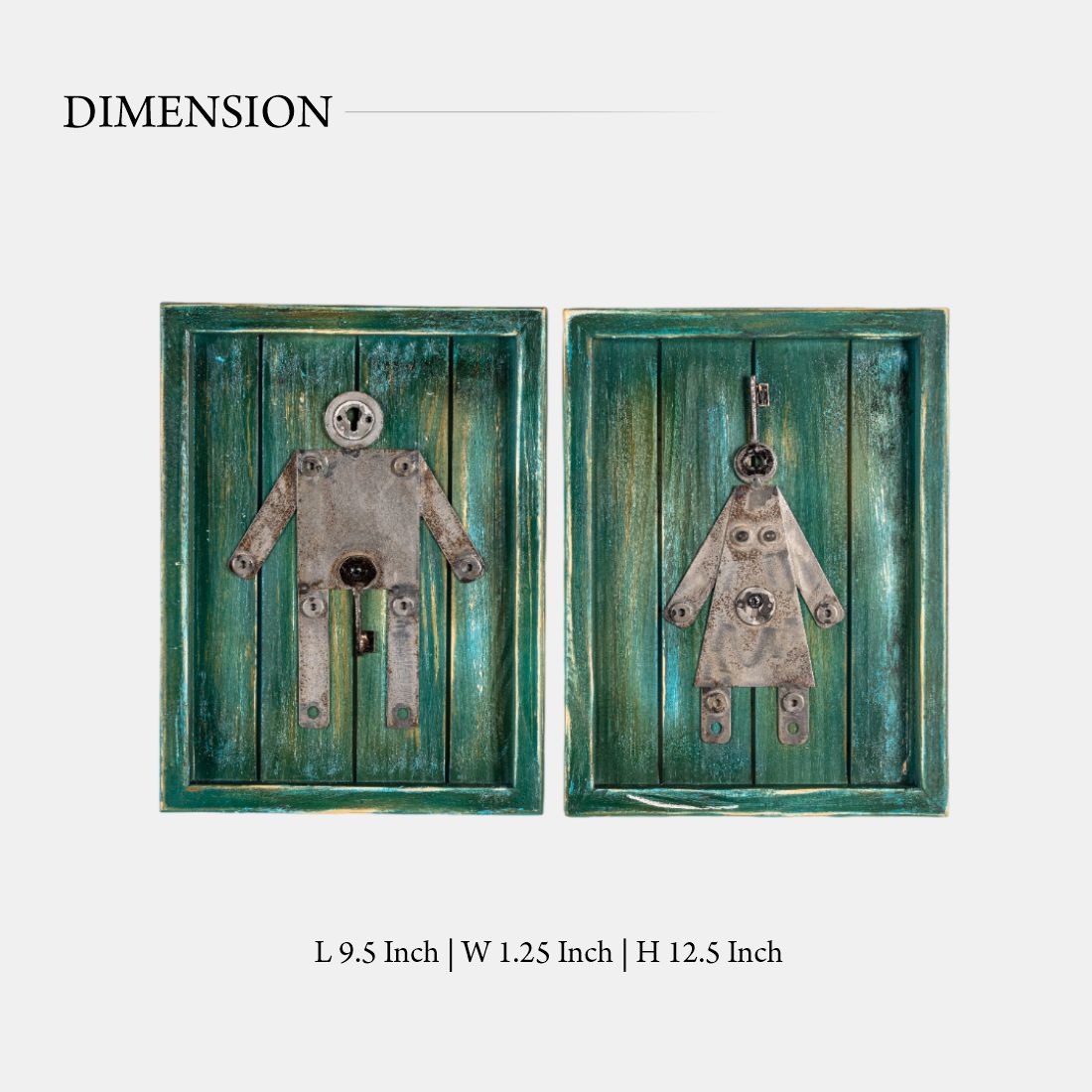 Toilet Sign Boards Madeup Of Recycled Wood